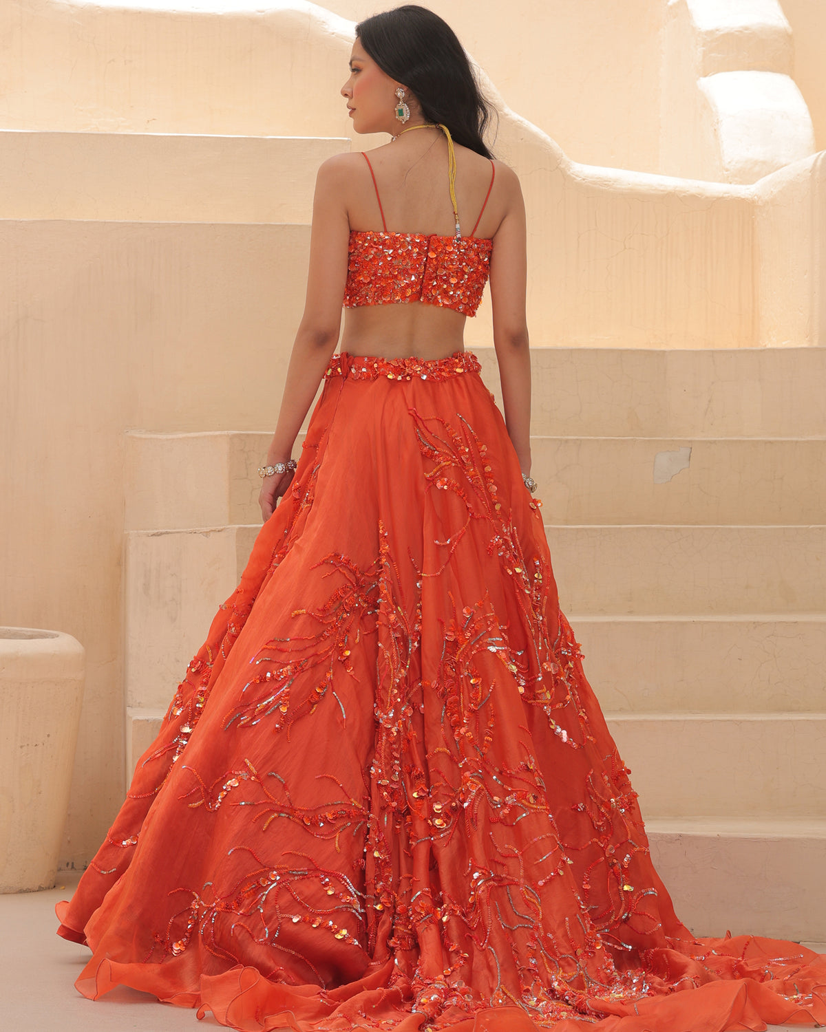 Rise Like Phoenix Sequin Lehenga