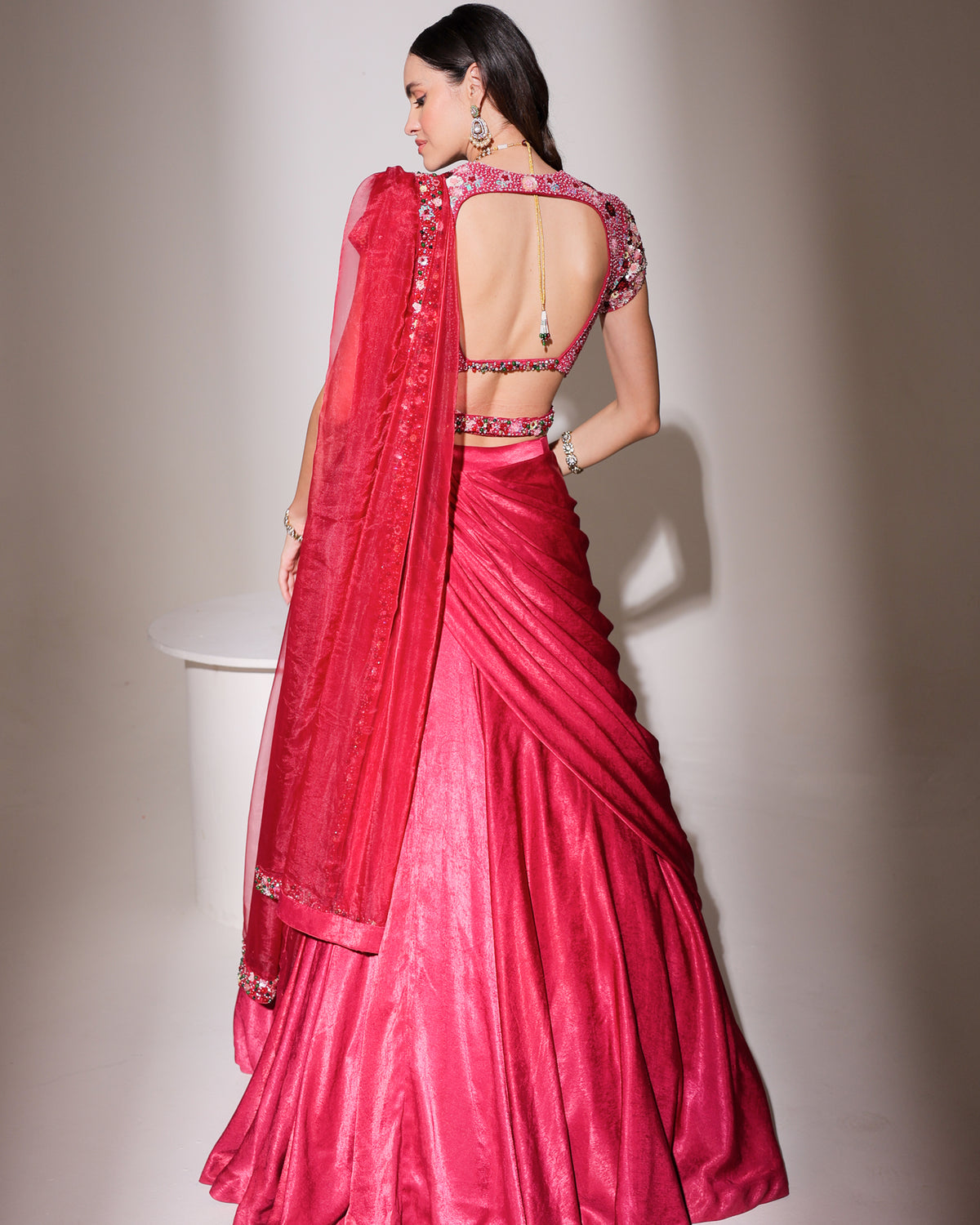 Drape & Delight Garnet Lehenga