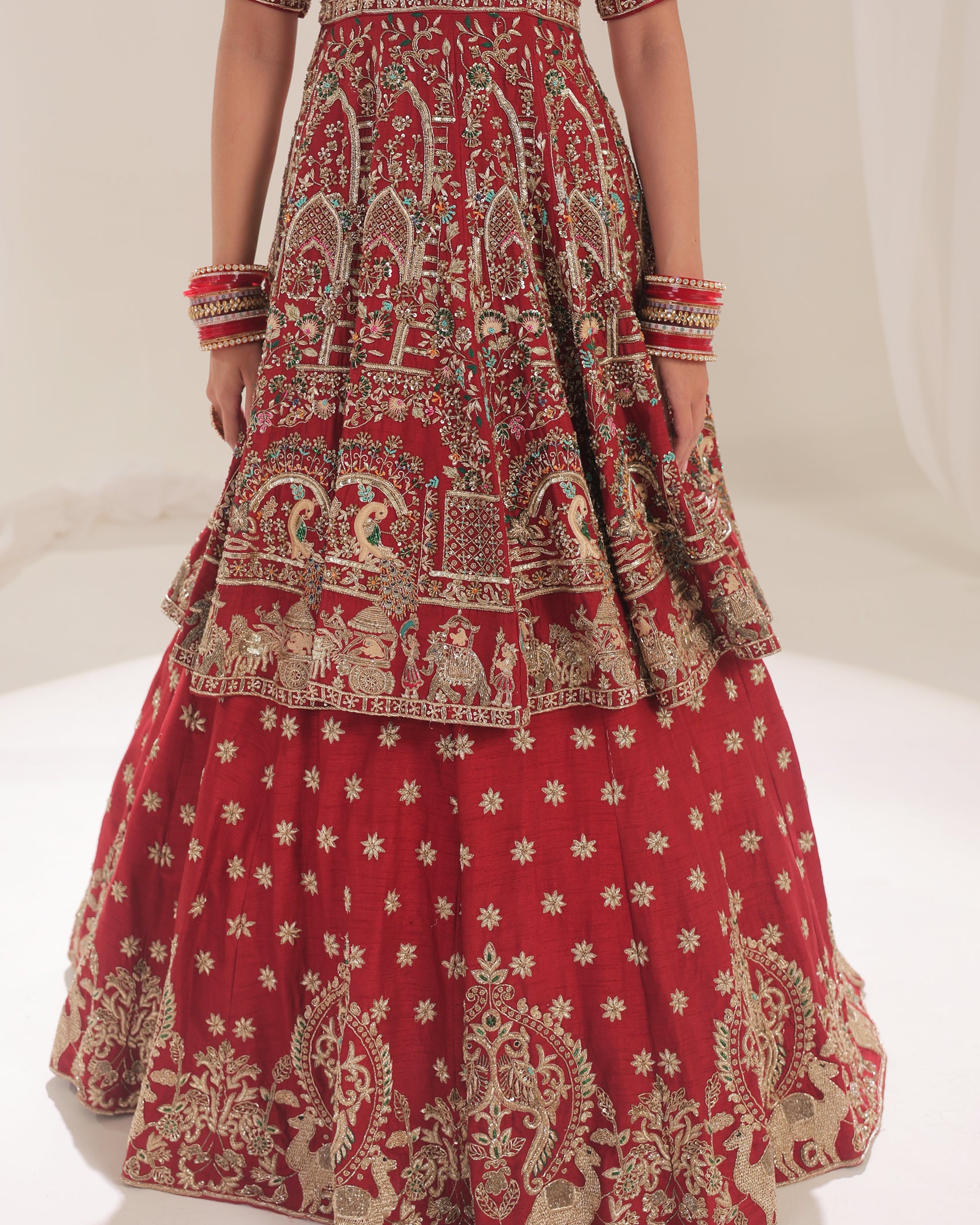 Forever Eden Deep Crimson Zardoz Lehenga