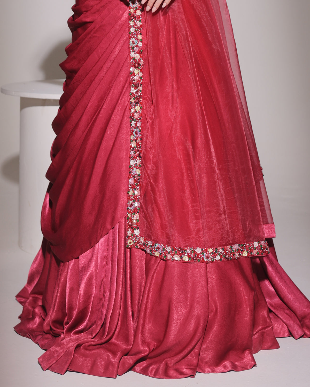 Drape & Delight Garnet Lehenga