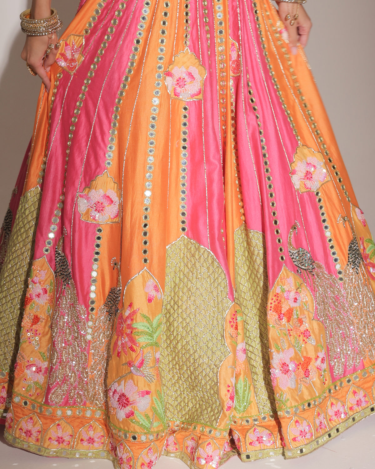 Main Character Multicolour Mirror Lehenga