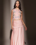 Petal Pop Blush Drape Skirt Set
