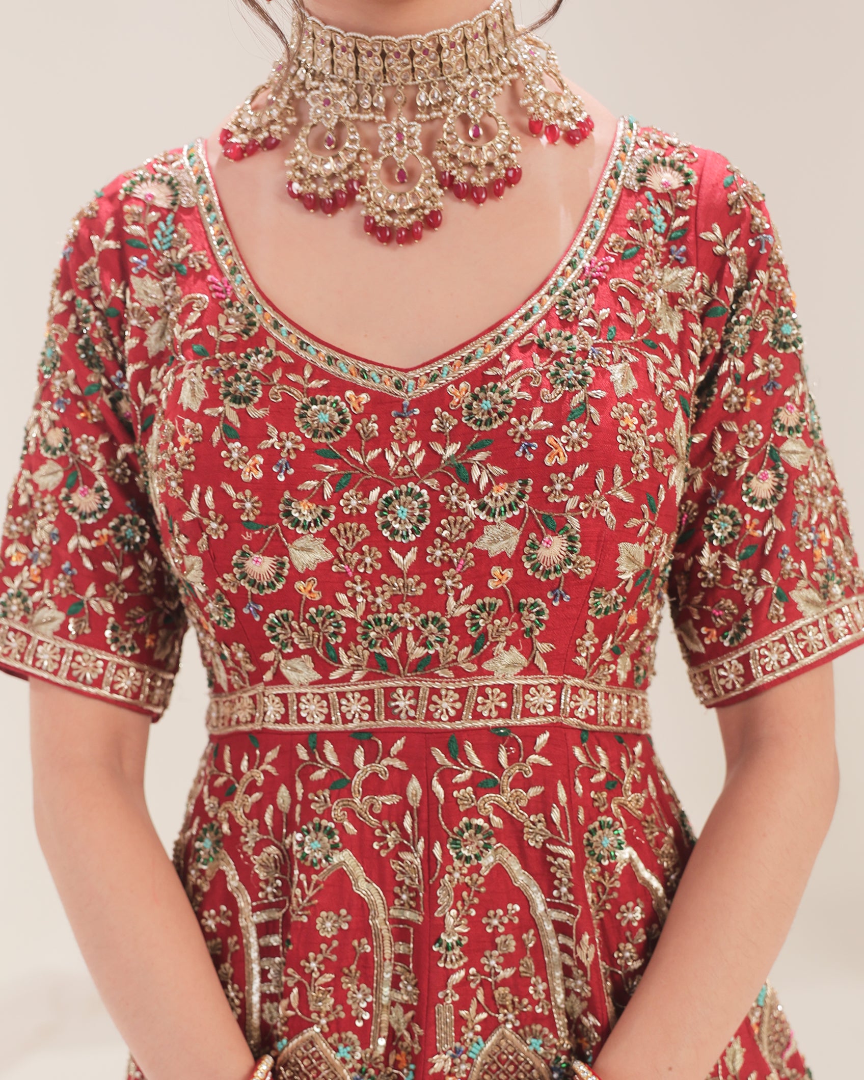 Forever Eden Deep Crimson Zardoz Lehenga