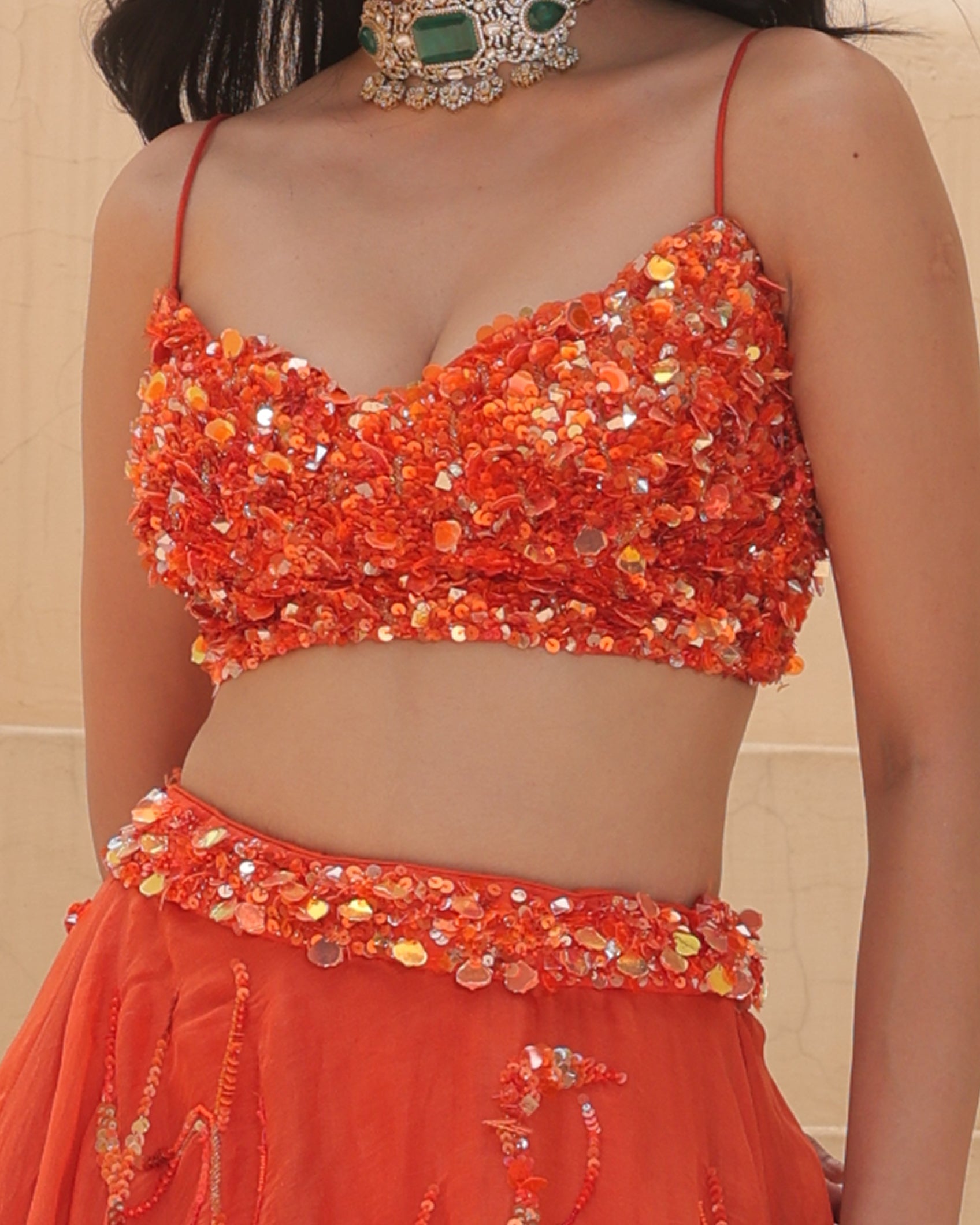 Rise Like Phoenix Sequin Lehenga