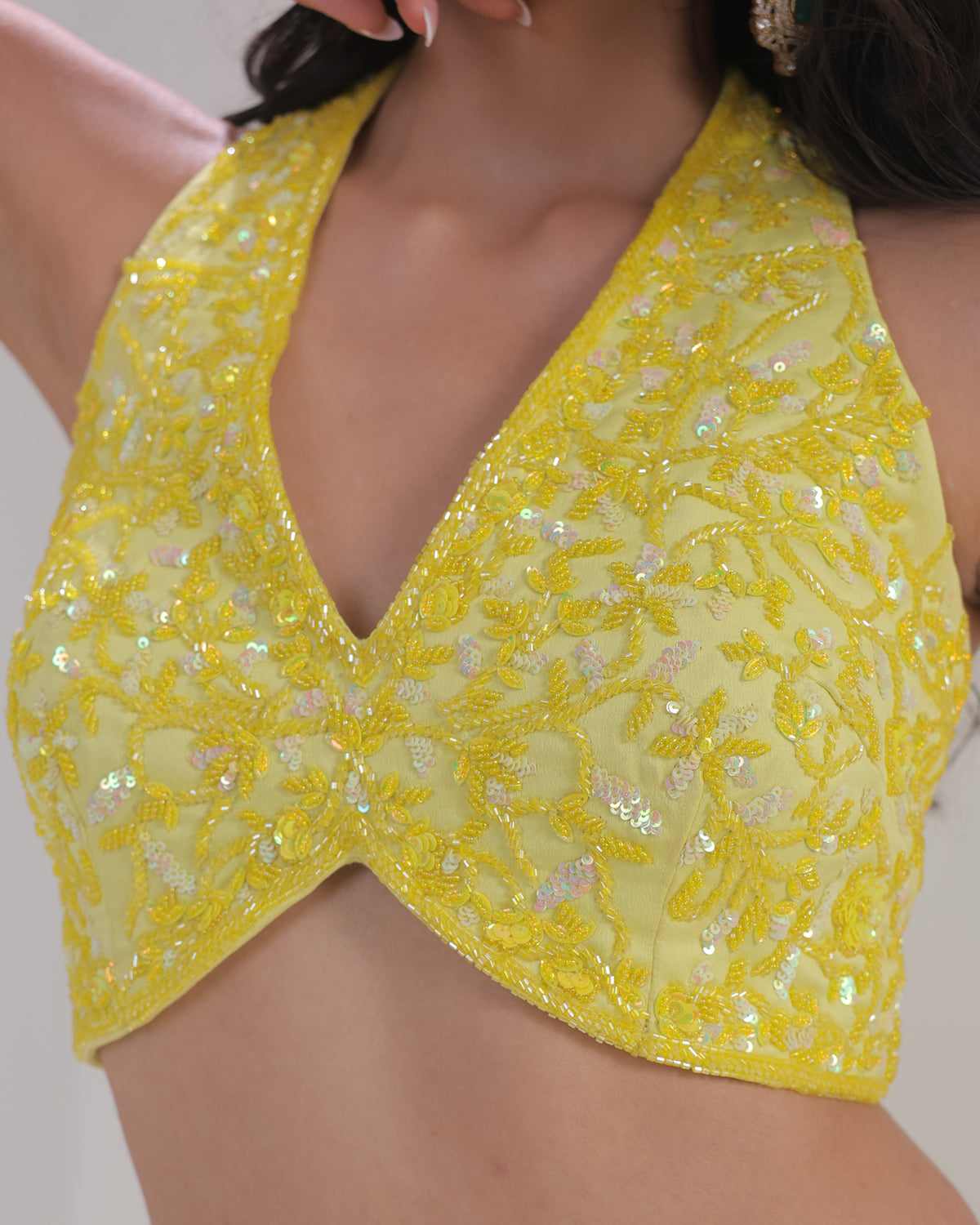 Sunkissed Lemon Katdana and Sequins Lehenga