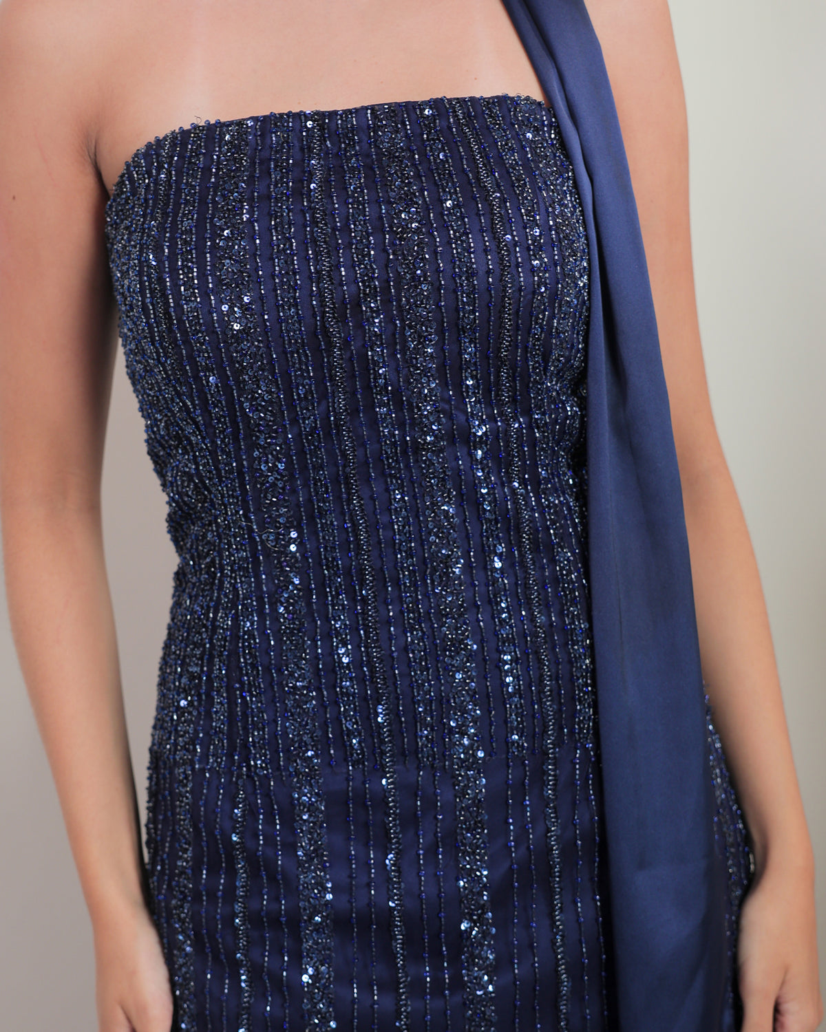 Bling It On Midnight Blue Sheer Skirt Set