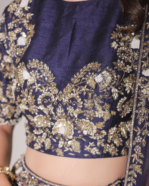 Dream Girl Royal Blue Zardoz Lehenga